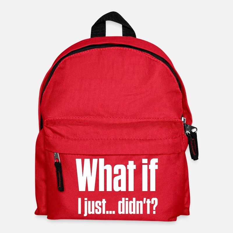 What if I Didn't — ND Masking Burnout - Kids' Backpack - red