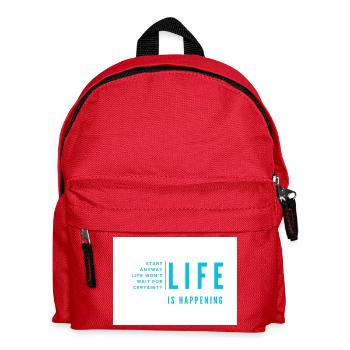 Life Is Happening - Kids' Backpack - red - Front
