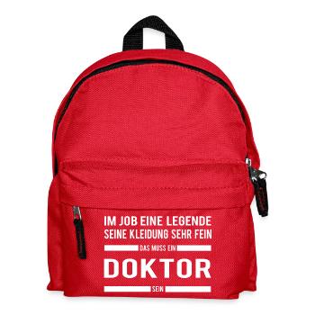 Doktor - Kinder Rucksack - Rot - Vorne
