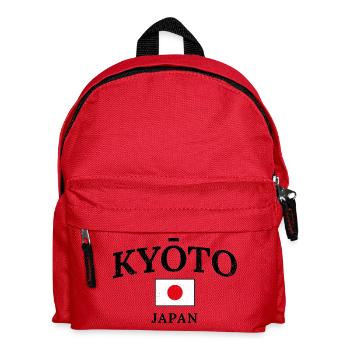 Kyoto Japan Flag Motif - Kids' Backpack - red - Front