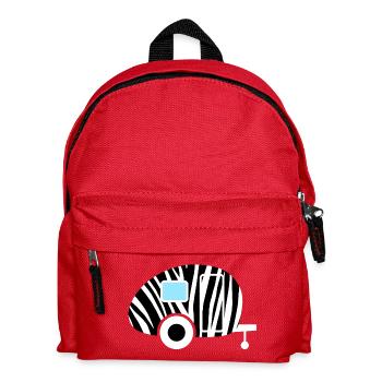 Caravane Zebra Safari Camping Zoo Caravan sw - Sac à dos Enfant - rouge - Devant