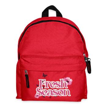 Frische Saison-Blumenschrift - Kinder Rucksack - Rot - Vorne