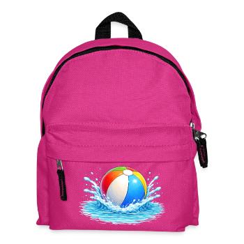 Bunter Wasserball im Meer  - Kinder Rucksack - Fuchsia - Vorne
