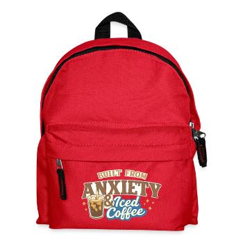 Mental Health Built from Anxiety Iced Coffee Vibes - Sac à dos Enfant - rouge - Devant