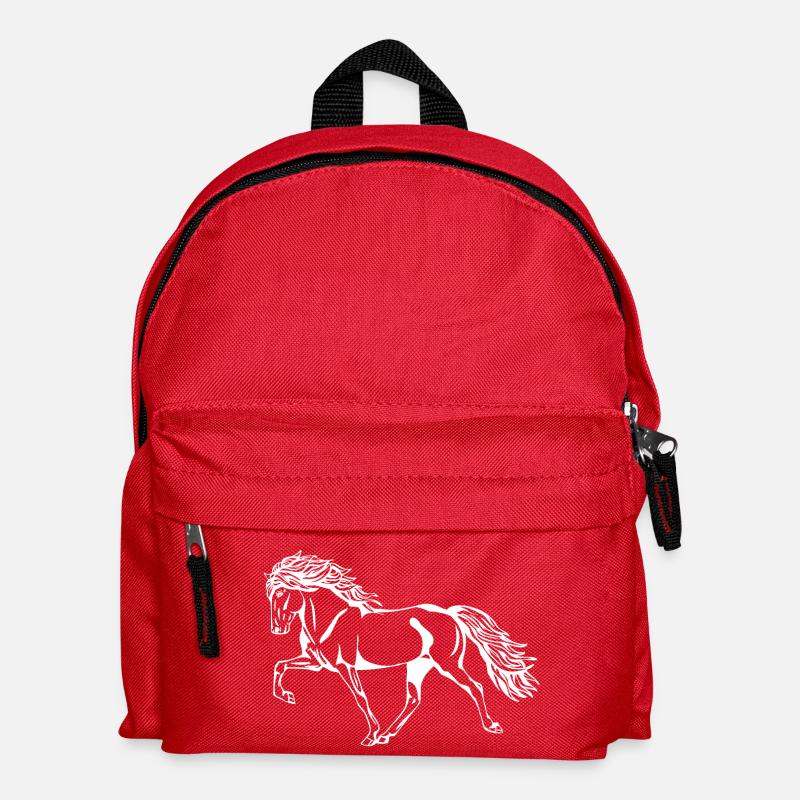 Weißer Tölter - Kinder Rucksack - Rot