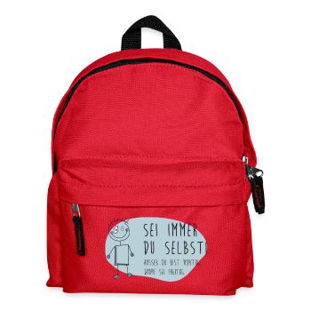 Humorvolle Psychologie Illustration - Kinder Rucksack - Rot - Vorne