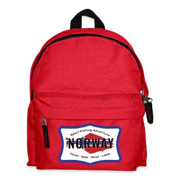 Norvège Pêche sportive Aventure Flétan - Sac à dos Enfant - rouge - Devant