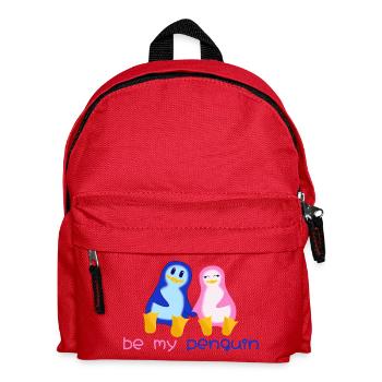 Be my penguin - Kinder Rucksack - Rot - Vorne