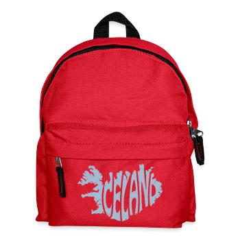 Island Typografie Design - Kinder Rucksack - Rot - Vorne