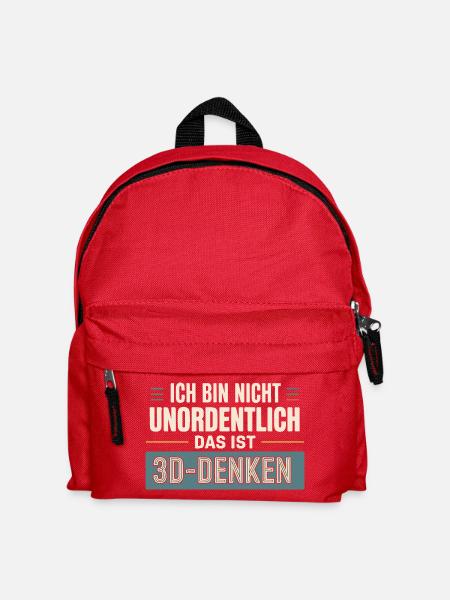 I'm not messy – that's 3D thinking - Kids' Backpack - red