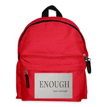 Genug – gerade genug - Kinder Rucksack - Rot - Vorne