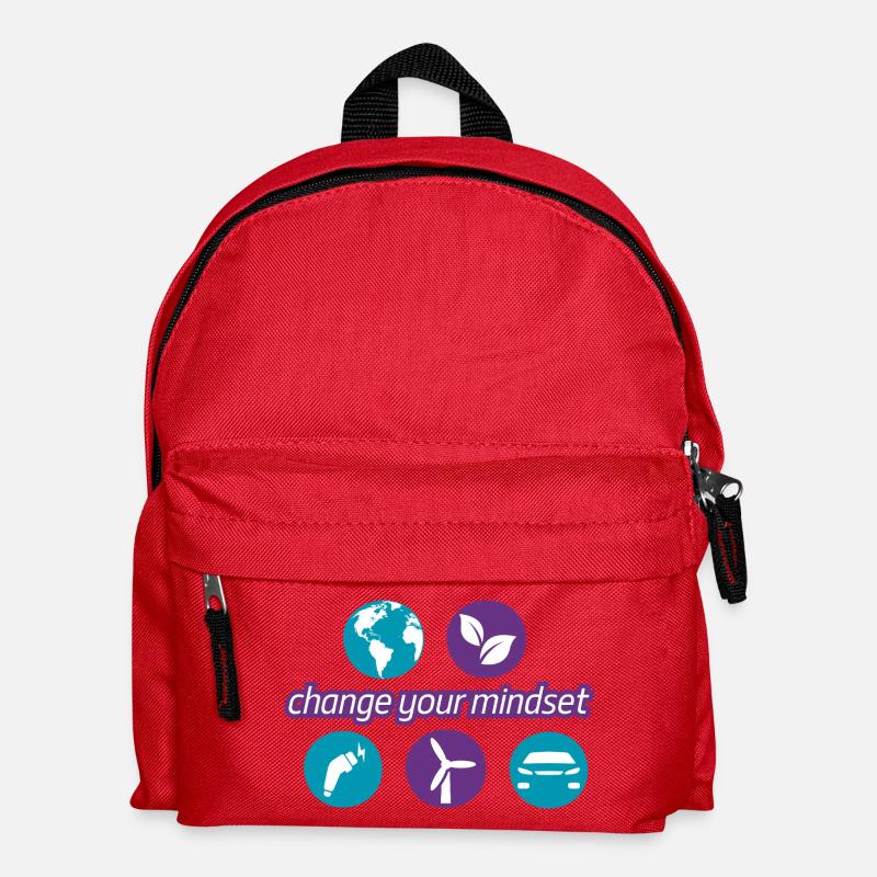 Change_your_mindset - Kinder Rucksack - Rot