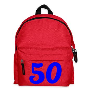 50. 50 ANS. 50e ANNIVERSAIRE. ANNIVERSAIRE 50 ANS. - Sac à dos Enfant - rouge - Devant