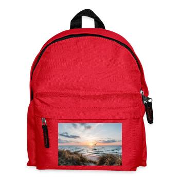 Coucher de soleil sur la plage de dunes - Sac à dos Enfant - rouge - Devant