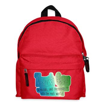 Get out into nature Connect the real world - Kids' Backpack - red - Front