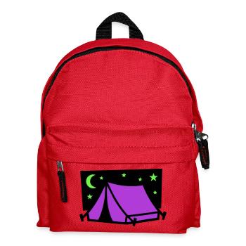 Graphique étoile de tente de camping - Sac à dos Enfant - rouge - Devant