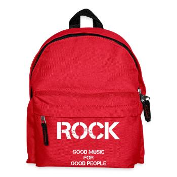Rock is all you need - Kinder Rucksack - Rot - Vorne