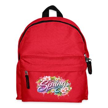 Lettrage printanier avec fleurs Description - Sac à dos Enfant - rouge - Devant