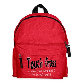 Touchin Grass Outdoor Reconnect - Kids' Backpack - red - Front