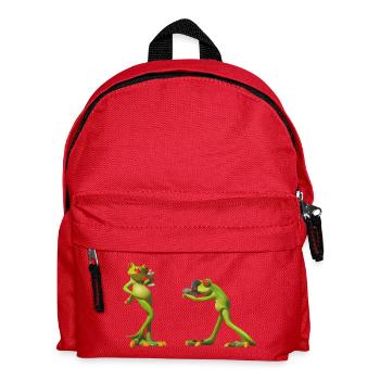 Froschduo Verspielter Charme - Kinder Rucksack - Rot - Vorne