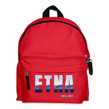 Etna Fire & Himmel: Sizilien Sunset - Kinder Rucksack - Rot - Vorne