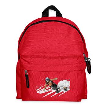 ski - Kinder Rucksack - Rot - Vorne