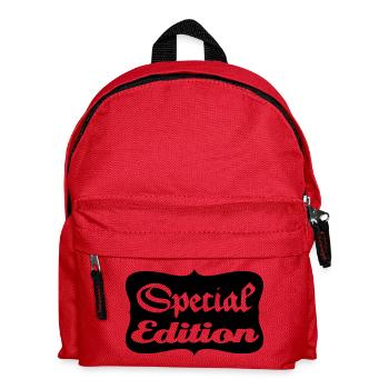 special edition tuner tuning custom bobber sticker - Kids' Backpack - red - Front