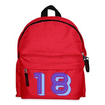 18. 18 JAHRE ALT. 18. JAHRESTAG. 18. GEBURTSTAG. - Kinder Rucksack - Rot - Vorne