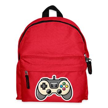 Controller Konsole Gamer Geschenk Comic Style Süß - Kinder Rucksack - Rot - Vorne