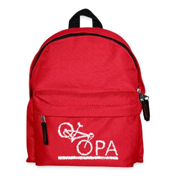 bester Opa Fahrrad Mountainbike Radeln Kritzeln - Kinder Rucksack - Rot - Vorne