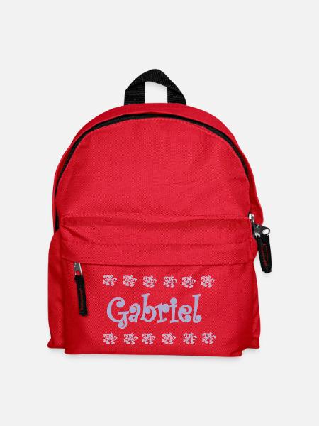 Gabriel Florale Pastel Name Deco - Kids' Backpack - red