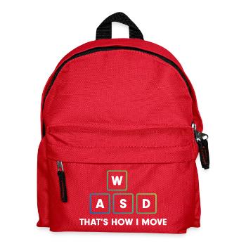 WASD Movement Art - Kids' Backpack - red - Front