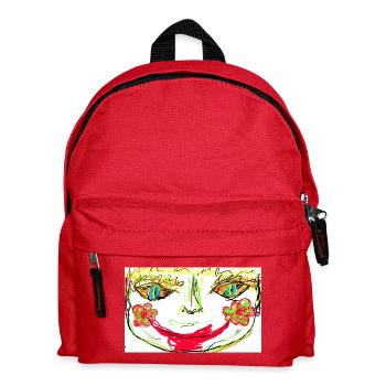 Virágos. - Kids' Backpack - red - Front