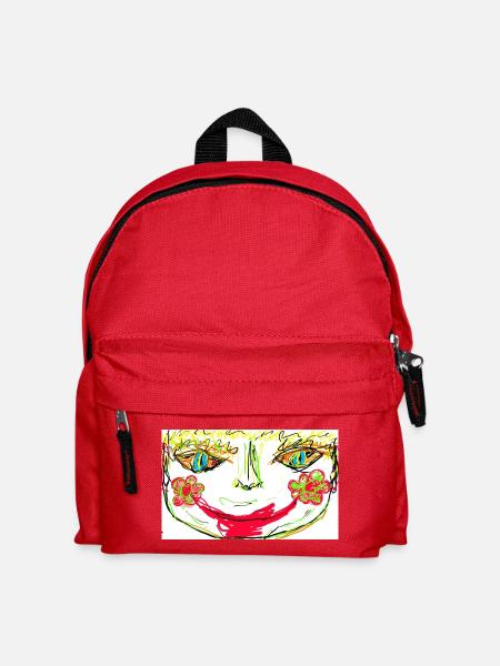 Virágos. - Kids' Backpack - red