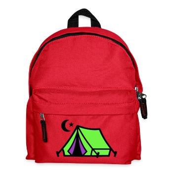 Camping Tent Moon Graphic - Sac à dos Enfant - rouge - Devant