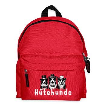 Hütehunde Trio mit Zylinder - Kinder Rucksack - Rot - Vorne