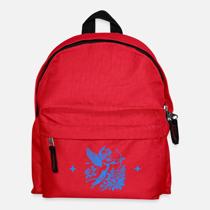 Blaue Blume Amor - Kinder Rucksack - Rot