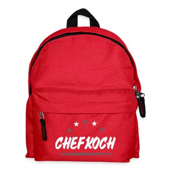 Chefkoch Kochen - Kinder Rucksack - Rot - Vorne