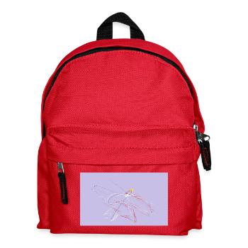 He didn't want to be late.... - Kids' Backpack - red - Front