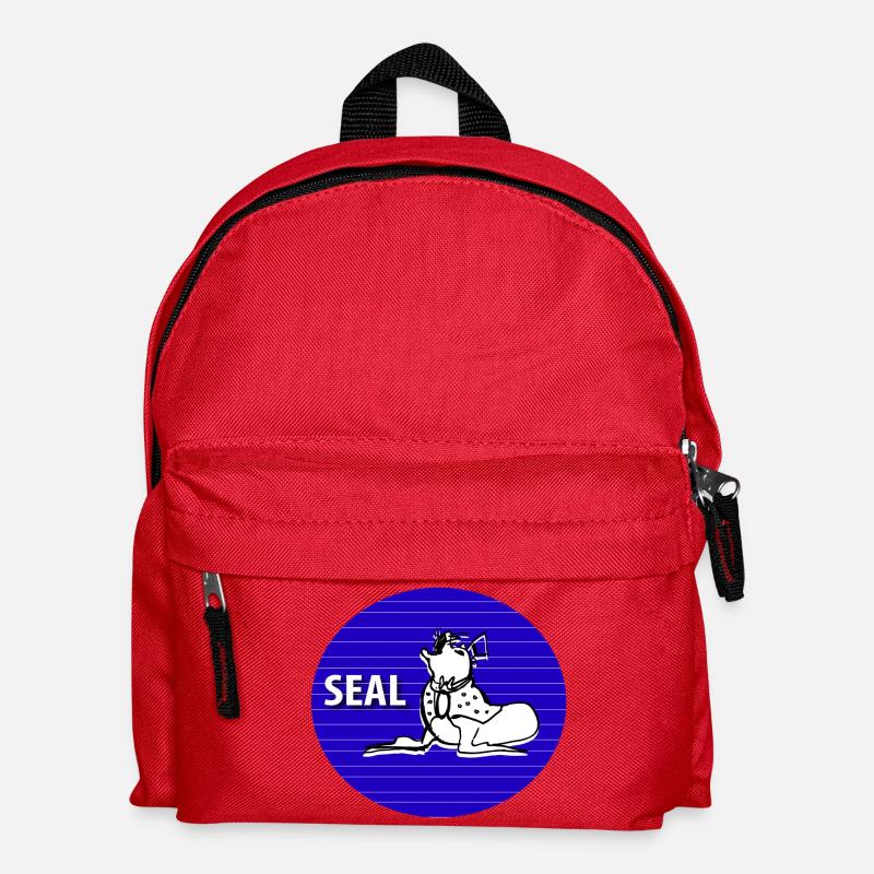 Seehund - Kinder Rucksack - Rot