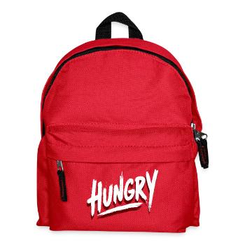 Hungry Brush Schrift – Streetwear Stil - Kinder Rucksack - Rot - Vorne