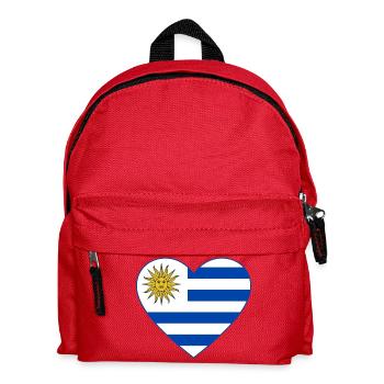 Uruguay_Flagge_Herz - Kids' Backpack - red - Front