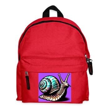 Schnecke - Kinder Rucksack - Rot - Vorne