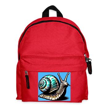 Schnecke - Kinder Rucksack - Rot - Vorne