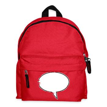 Sprechblase Design used - Kinder Rucksack - Rot - Vorne