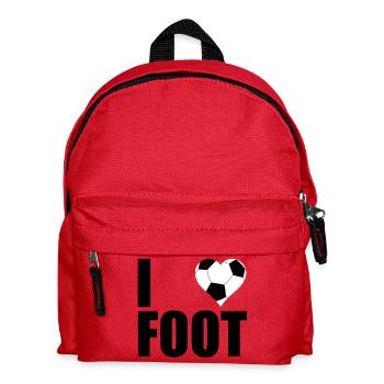 I love foot - Kinder Rucksack - Rot - Vorne