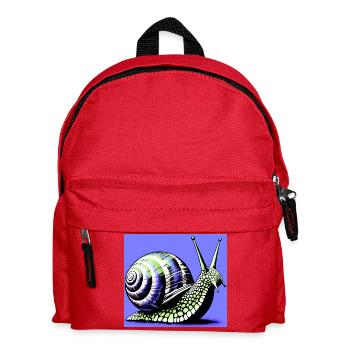 Schnecke - Kinder Rucksack - Rot - Vorne