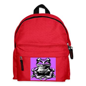 Frosch - Kinder Rucksack - Rot - Vorne