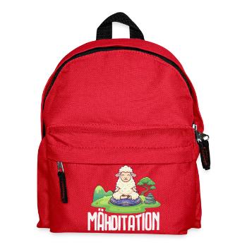 Gestochen Schaf Unschaf Fotografen Wortwitz - Kinder Rucksack - Rot - Vorne