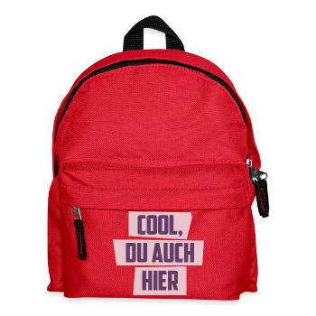 Cool, Du auch hier - Kinder Rucksack - Rot - Vorne